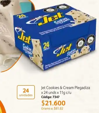 Nova Venta Jet Cookies & Cream Plegadiza x 24 unds x 11g c/u Código: 7347 oferta