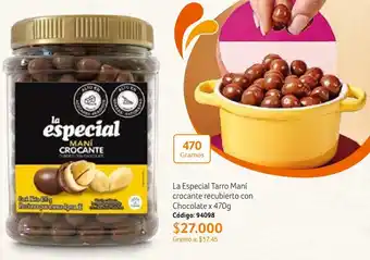 Nova Venta La Especial Tarro Maní crocante recubierto con Chocolate x 470g Código: 94098 oferta