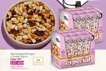 Nova Venta Maní la Especial Mix Yogurt x 12 unds x 35g c/u Código: 17617 oferta