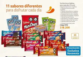 Nova Venta Surtilonchera Galletas para cada día x 23 unds oferta