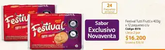 Nova Venta Festival Tutti Frutti x 403g x 12 paquetes c/u Código: 8516 Lleva 2 por oferta