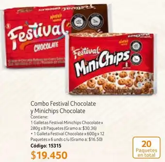 Nova Venta Combo Festival Chocolate y Minichips Chocolate oferta