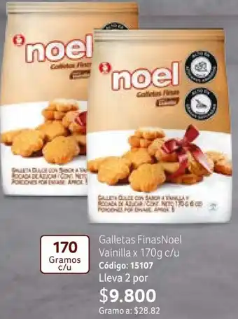 Nova Venta Galletas Finas Noel Vainilla x 170g c/u oferta