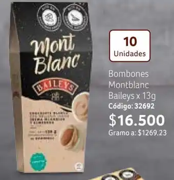 Bombones Montblanc Baileys x 13g Código: 32692