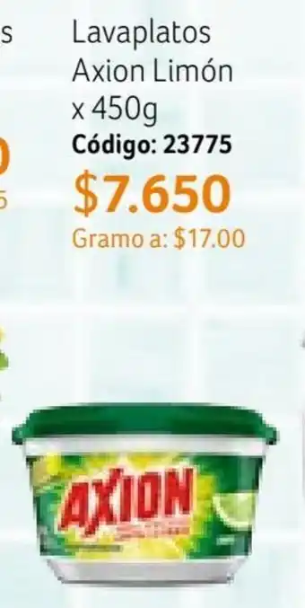 Nova Venta Lavaplatos Axion Limón x 450g Código: 23775 oferta