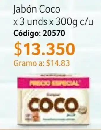 Nova Venta Jabón Coco x 3 unds x 300g c/u Código: 20570 oferta