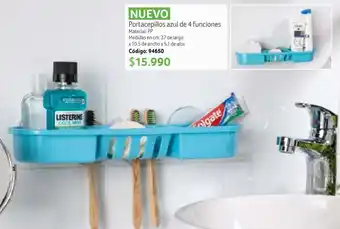 Nova Venta Portacepillos azul de 4 funciones oferta