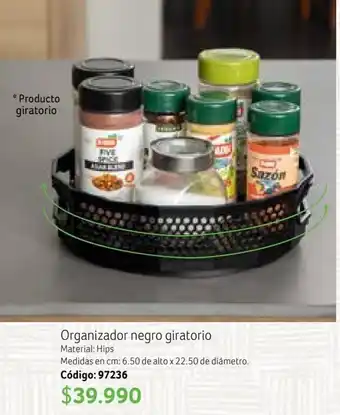 Nova Venta Organizador negro giratorio oferta