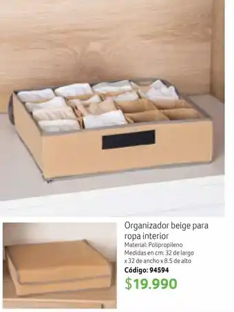 Nova Venta Organizador beige para ropa interior oferta