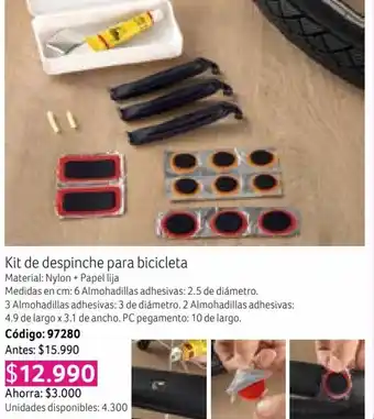 Nova Venta Kit de despinche para bicicleta oferta