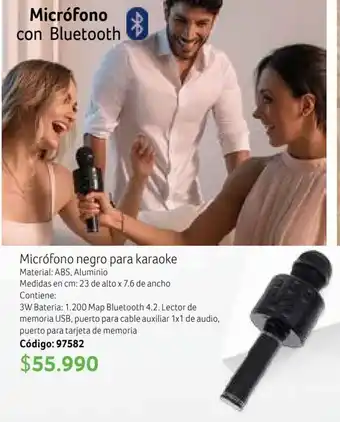 Nova Venta Micrófono negro para karaoke oferta