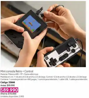 Nova Venta Mini consola Retro + Control oferta
