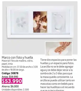 Marco con foto y huella