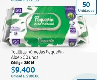 Nova Venta Toallitas húmedas Pequeñín Aloe x 50 unds oferta