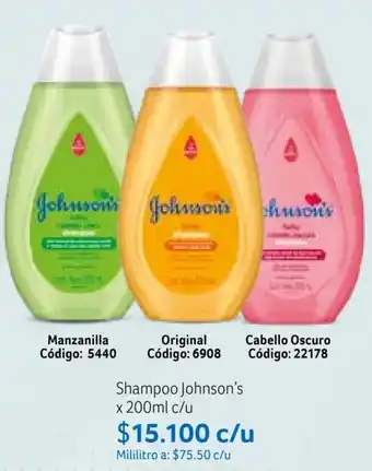 Nova Venta Shampoo Johnson's x 200ml c/u oferta
