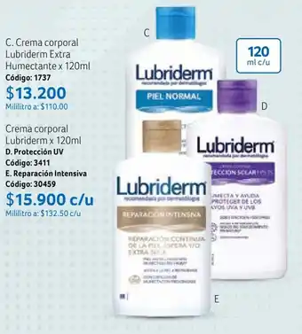 Nova Venta Crema corporal Lubriderm Extra Humectante x 120ml Código: 1737 oferta