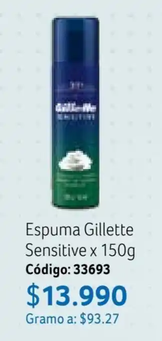 Nova Venta Espuma Gillette Sensitive x 150g oferta