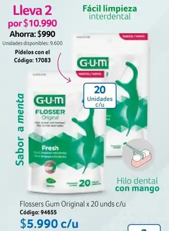 Nova Venta Flossers Gum Original x 20 unds c/u Código: 94655 oferta