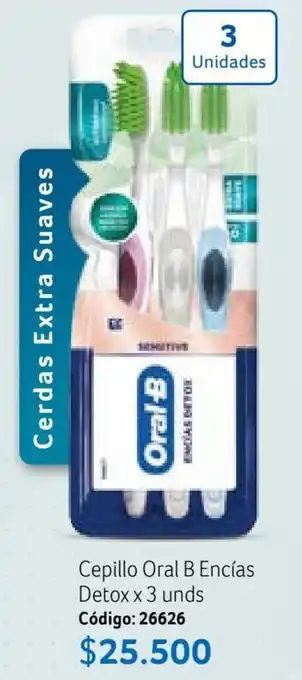 Nova Venta Cepillo Oral B Encías Detox x 3 unds Código: 26626 oferta