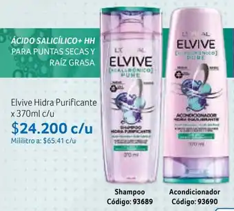 Nova Venta Elvive Hidra Purificante x 370ml c/u oferta