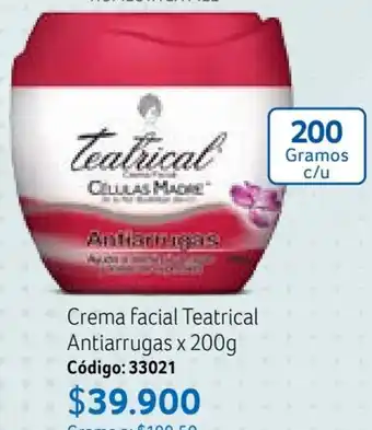 Nova Venta Crema facial Teatrical Antiarrugas x 200g Código: 33021 oferta