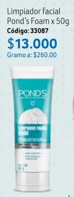 Nova Venta Limpiador facial Pond's Foam x 50g Código: 33087 oferta