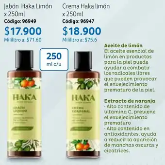 Nova Venta Jabón Haka Limón x 250ml Código: 96949 oferta