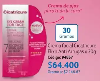 Nova Venta Crema facial Cicatricure Elixir Anti Arrugas x 30g Código: 94857 oferta