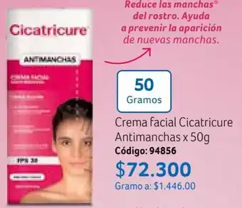 Nova Venta Crema facial Cicatricure Antimanchas x 50g Código: 94856 oferta