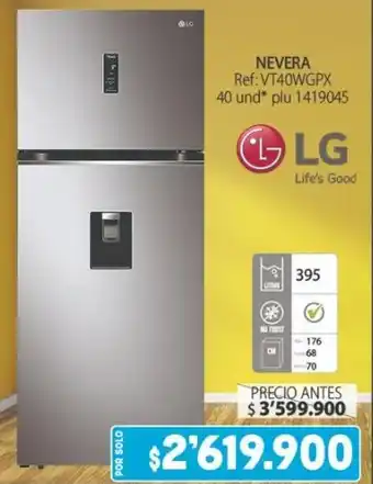 Colsubsidio LG NEVERA Ref: VT40WGPX 40 und* plu 1419045 oferta