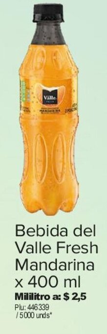Surtimax Bebida del Valle Fresh Mandarina x 400 ml oferta