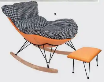 Silla Vodka mecedora con descansapiés, 68 cm x 95 cm x 88 cm