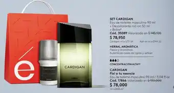 Ésika SET CARDIGAN Eau de toilette masculino 90 ml oferta