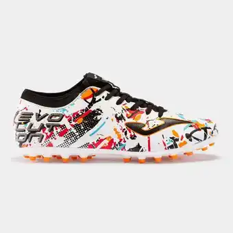 Joma Botas fútbol evolution 23 césped artificial ag blanco negro naranja oferta