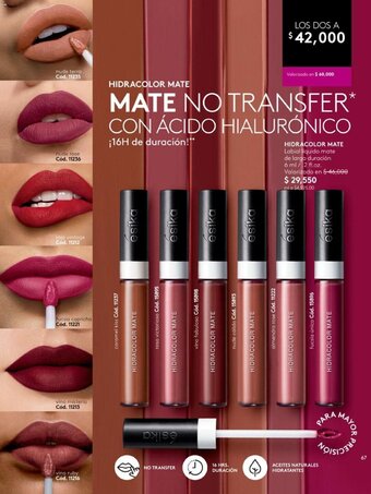 Ésika HIDRACOLOR MATE Labial liquido mate de larga duración 6 ml / 2 fl.oz. oferta