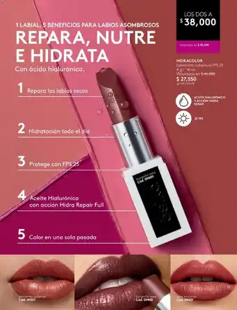 Ésika HIDRACOLOR Labial alta cobertura FPS 25 oferta