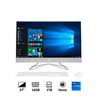 Olímpica Todo en uno hp intel core i7-1165g7 ram 16gb disco hdd 1tb win10home 27” fhd con pantalla táctil oferta