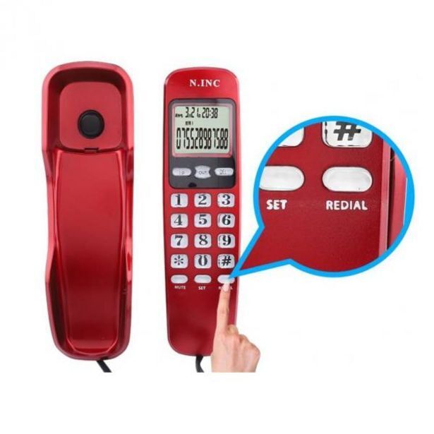 Falabella Teléfono fijo leboss b369 con identificador de llamadas-rojo oferta