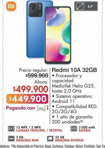 Metro Redmi 10a 32gb oferta