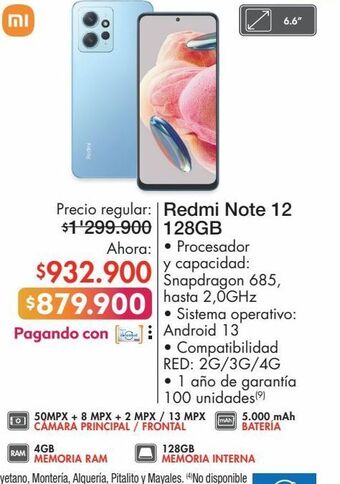Metro Redmi note 12 128gb oferta