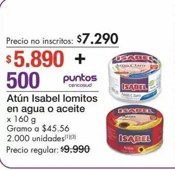 Metro Atún isabel lomitos en agua o aceite x 160 g oferta