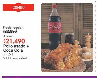 Metro Pollo asado + coca cola x 1.5 l oferta