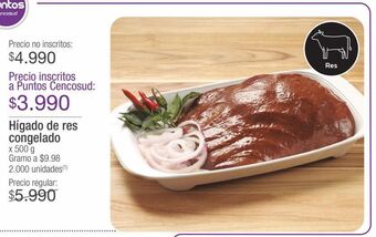 Jumbo Hígado de res congelado x 500 g oferta