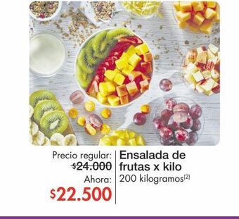 Metro Ensalada de frutas x kilo oferta