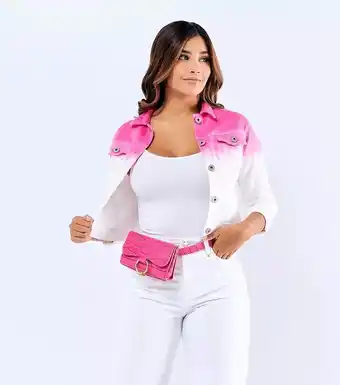 Chaqueta mujer corta denim degrade manga larga derek