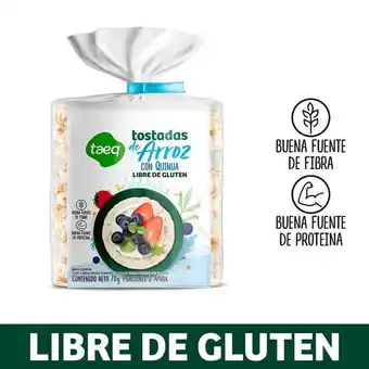 Carulla Tostadas de arroz con quinua taeq 70 gr oferta