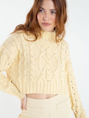 Naf Naf Buzo tejido cuello alto oferta