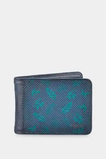 Vélez Billetera jade de cuero para hombre estampada y grabada oferta