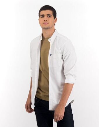American Eagle Camisa ae oxford con botones slim fit ajustada oferta