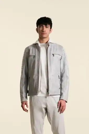 Vélez Chaqueta belmont de cuero para hombre capucha y pechera oferta